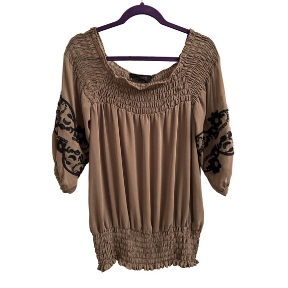 Twelve Couture By Forever 21 Off Shoulder Top Coquette Preppy Size L - Picture 1 of 7